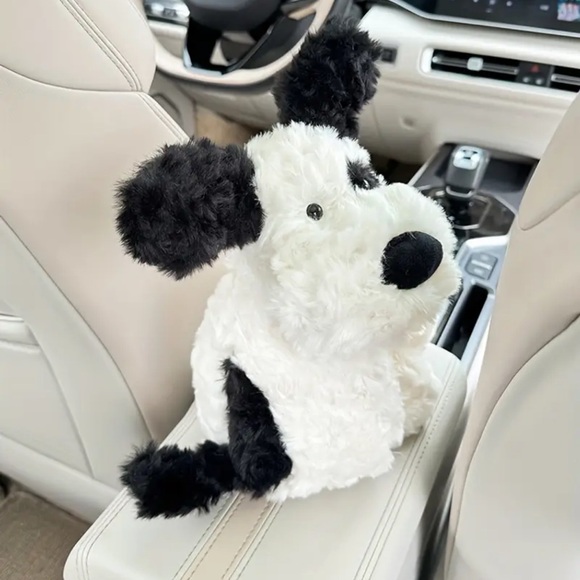 Tissue Holder, Adorable Dig Design Plush Tissue Holder, New, Black & White - Picture 9 of 10